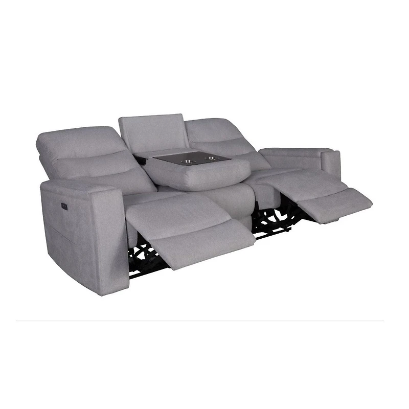 Roche Power Recliner Sofa - Light Grey