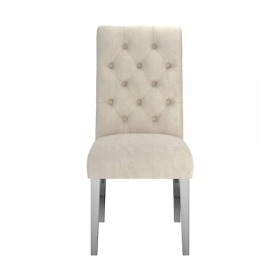 Chloe Side Chair, Set of 2 in Beige