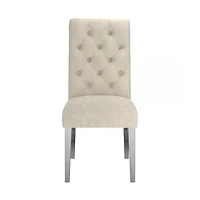 Chloe Side Chair, set of 2 in Beige