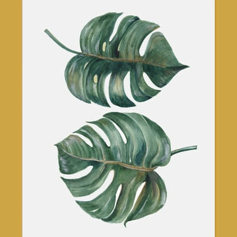 Forest Finds  Set of 5 Alloy Matt - Golden Frame Wall Art