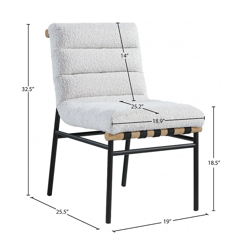 Ryna Boucle' Fabric Dining Chair