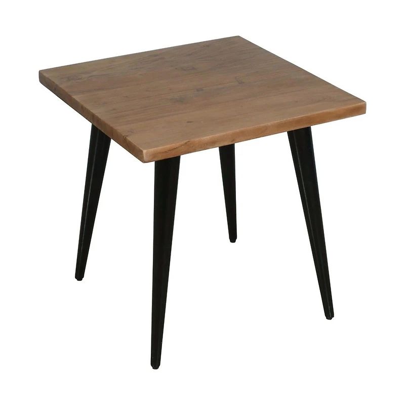 Prelude Solid Acacia Square End Table - Suede