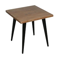 Prelude Solid Acacia Square End Table - Suede