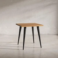 Prelude Solid Acacia Square End Table - Suede