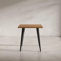 Prelude Solid Acacia Square End Table - Suede
