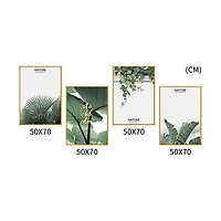 Valley Set of 4 Alloy Matt - Golden Frame Wall Art