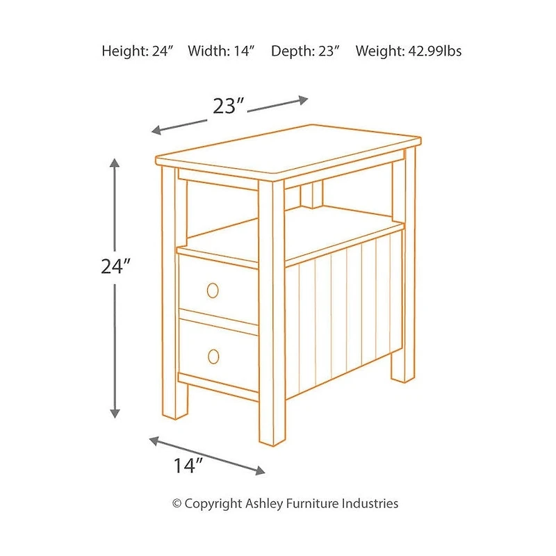 Floor Model Ezmonei Chairside End Table