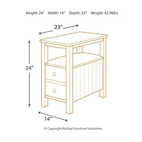 Floor Model Ezmonei Chairside End Table