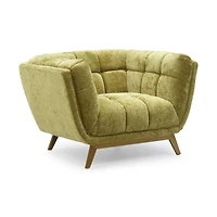 Yaletown Mid Century Accent Chair - Lime Crushed Velvet