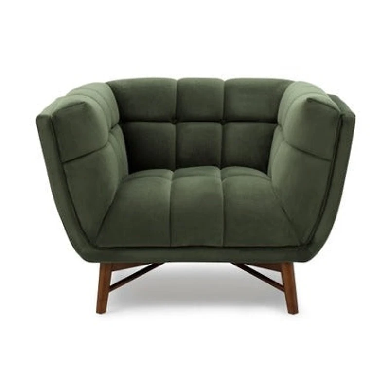 Kitsilano Accent Chair - Velvet Forest Green
