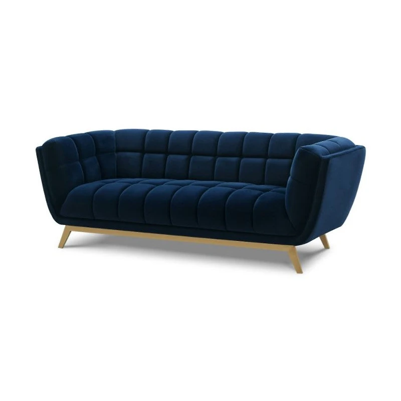 Yaletown Mid Century Sofa - Dark Blue