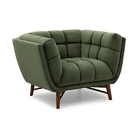 Kitsilano Accent Chair - Velvet Forest Green