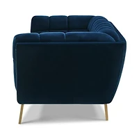 Yaletown Mid Century Loveseat - Dark Blue