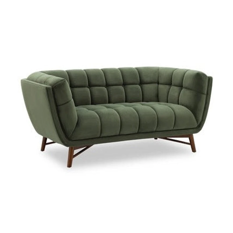 Kitsilano Loveseat - Velvet Forest Green #104