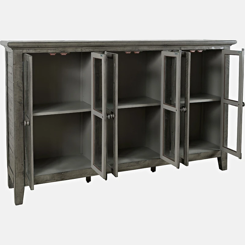 Rustic 6 Door High Cabinet 70" - Stone