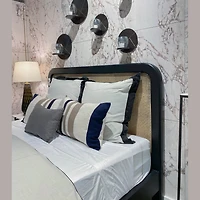 Cane Oval Queen Bed