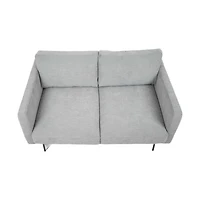 Abby Fabric Loveseat with Black Metal Legs