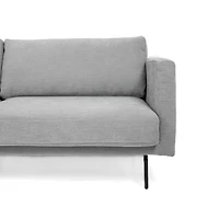 Abby Fabric Loveseat with Black Metal Legs