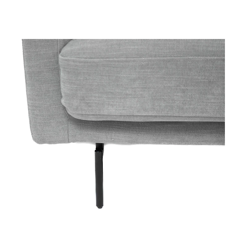 Abby Fabric Loveseat with Black Metal Legs