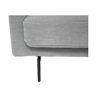 Abby Fabric Loveseat with Black Metal Legs