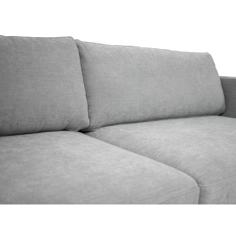 Abby Fabric Loveseat with Black Metal Legs