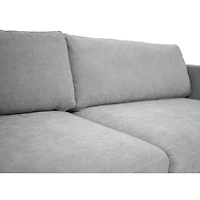 Abby Fabric Loveseat with Black Metal Legs