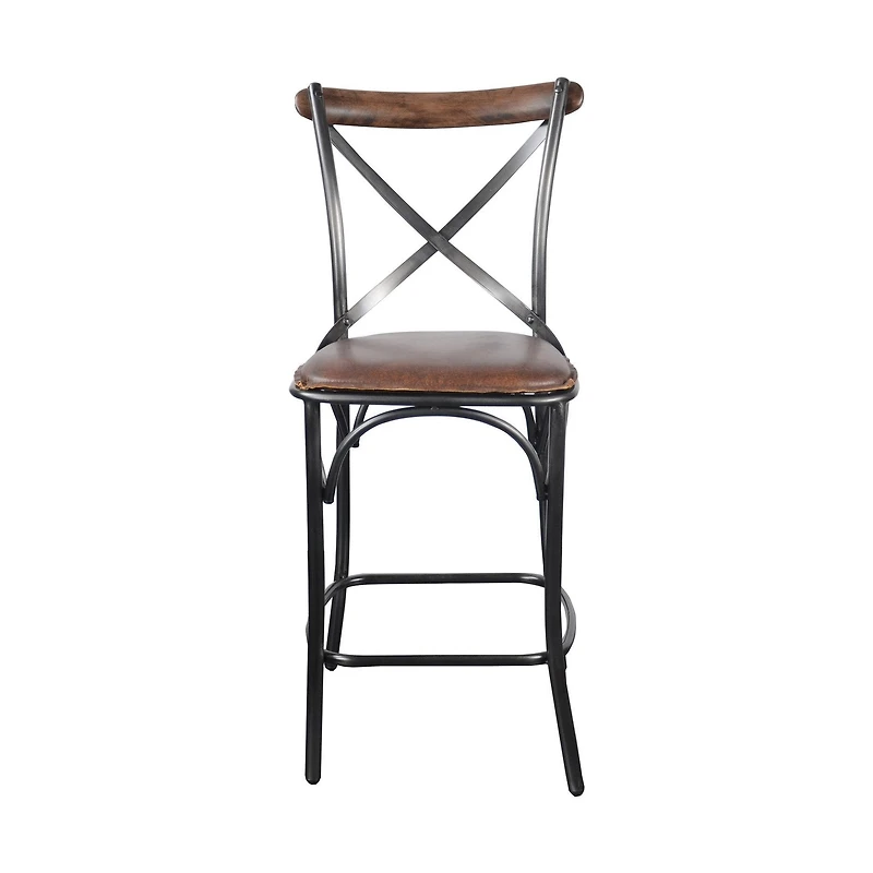 Metal Crossback Counter Stool