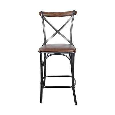 Metal Crossback Counter Stool
