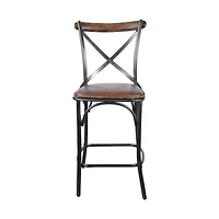 Metal Crossback Counter Stool
