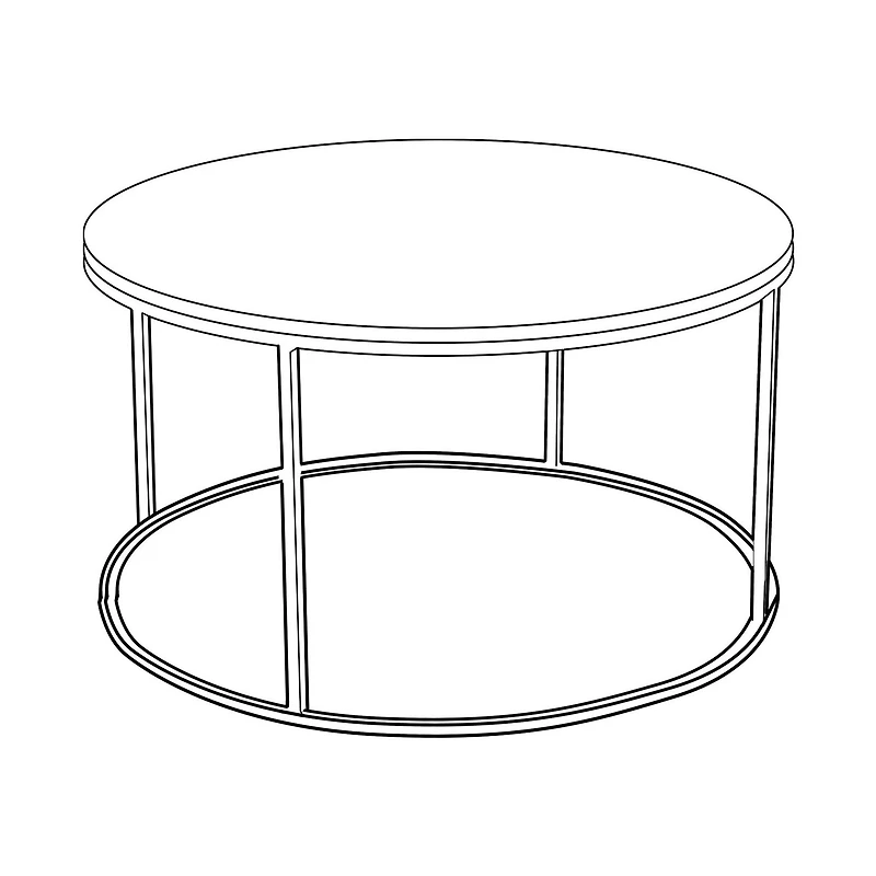 TANE Round Marble Coffee Table Brass Legs
