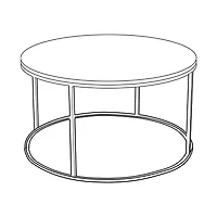 TANE Round Marble Coffee Table Brass Legs