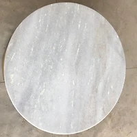 TANE Round Marble Coffee Table Brass Legs