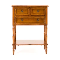 Three Drawer Small Entryway table  - Honey
