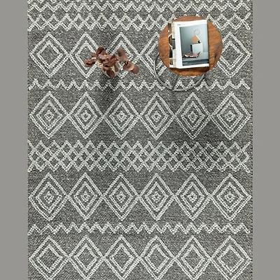 Fintona Hand Woven Rug Raven/Fog