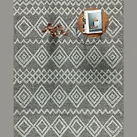 Fintona Hand Woven Rug Raven/Fog