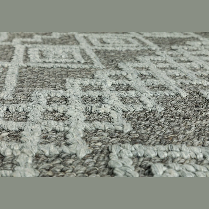 Fintona Hand Woven Rug Raven/Fog