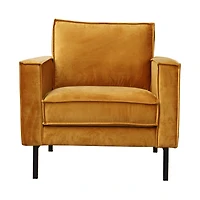 FLOOR MODEL Echo Velvet Accent Chair - Golden