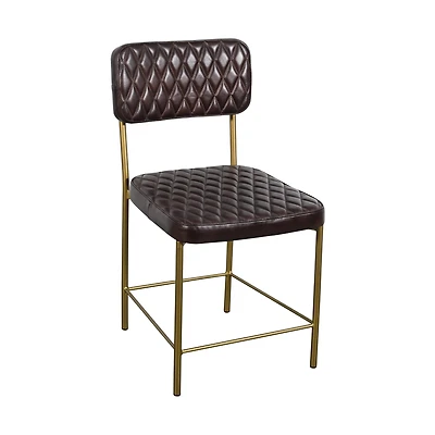Vega Dining Chair  Genuine Leather Seating - Tan