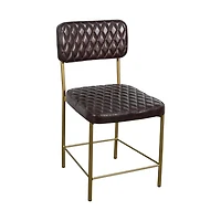 Vega Dining Chair  Genuine Leather Seating - Tan