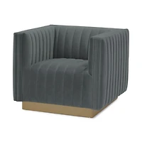 Elba Mid Century Chair - Velvet Grey