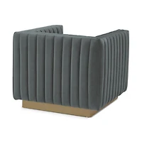 Elba Mid Century Chair - Velvet Grey