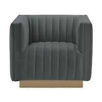 Elba Mid Century Chair - Velvet Grey
