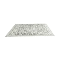 Madon Machine Woven Rug - Grey / Ivory