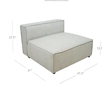 Phoebe Armless Chair - Quartz