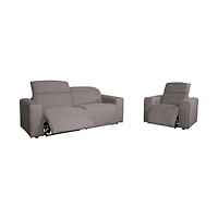 Regis Power Reclining Chair - Light Brown