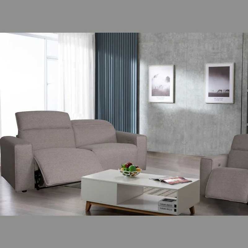 Regis Power Reclining Chair - Light Brown