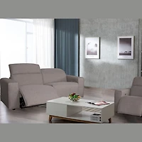 Regis Power Reclining Chair - Light Brown