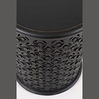Global Archive Drum Table - Antique Black