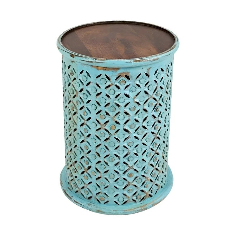 Global Archive Drum Table - Turquoise
