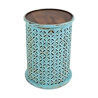 Global Archive Drum Table - Turquoise